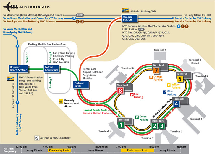 JFK AirTrain Map